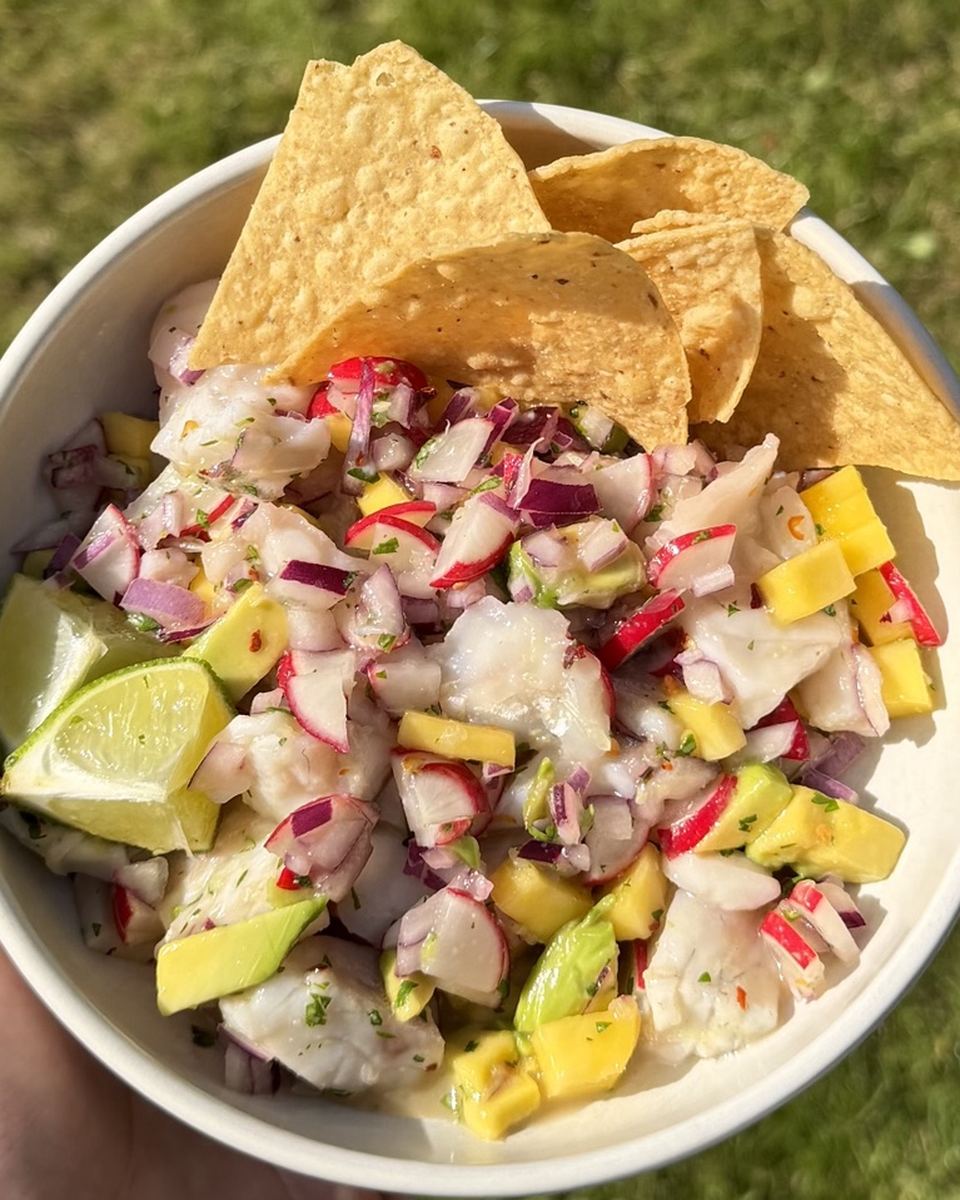 Sea bass ceviche